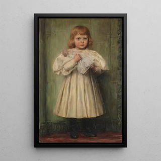 Wilhelm Carl Ruber - Mdchen mit Puppe Die Adoptivtochter des Knstlers.webp