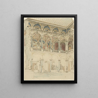 Wilhelm Cornelis Bauer - Binnenplaats van de Ecole des BeauxArts te Parijs.webp