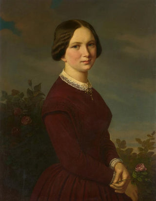 Wilhelm Drr - Junges Mdchen mit Rose in der Hand.webp