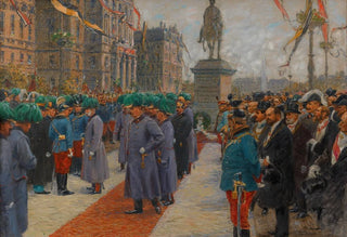 Wilhelm Gause - Jahrhundertfeier der Vlkerschlacht von Leipzig vor dem SchwarzenbergDenkmal.webp