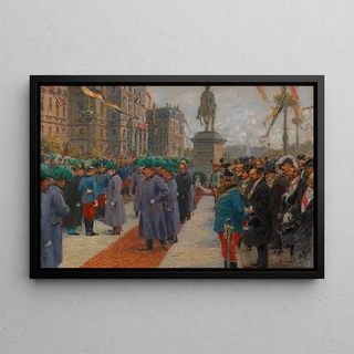 Wilhelm Gause - Jahrhundertfeier der Vlkerschlacht von Leipzig vor dem SchwarzenbergDenkmal.webp