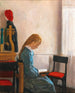 Una niña con un libro - Wilhelm Holter — vista de la obra
