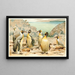 Giant Penguins - Wilhelm Kuhnert — framed artwork on a wall