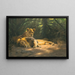 La Tanière des lions - Wilhelm Kuhnert — framed artwork on a wall