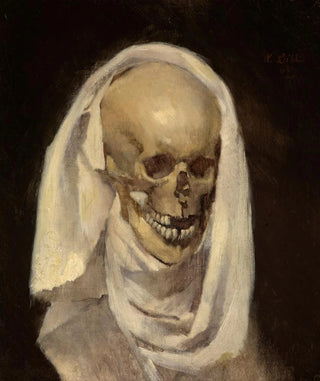 Wilhelm Leibl - Totenschdel mit Leichentuch.webp