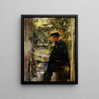 Wilhelm Leibl - Veterinarian Reindl in the Arbor.webp