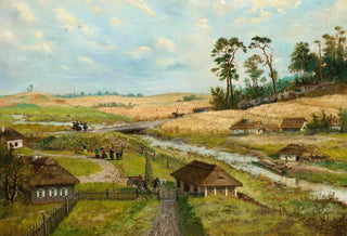 Wilhelm Leopolski - Kociuszkos troops march through a village.webp