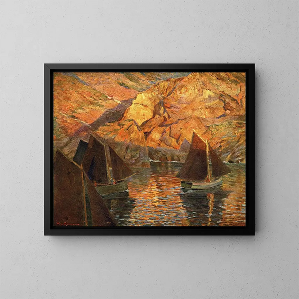 Sol de la tarde en Bretaña - Wilhelm Ludwig Lehmann — cuadro enmarcado en la pared