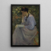 Mujer leyendo en Dachau - Wilhelm Ludwig Lehmann — cuadro enmarcado en la pared