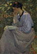 Mujer leyendo en Dachau - Wilhelm Ludwig Lehmann — vista de la obra