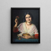 a Roman woman in fantasy costume - Wilhelm Marstrand — framed artwork on a wall