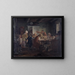 Colegio político, según el Acto I, Escena 2 de La Tinker política de Ludvig Holberg - Wilhelm Marstrand — cuadro enmarcado en la pared