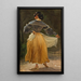 Mujer romana bailando Estudio para Romanos reunidos para la fiesta en una osteria - Wilhelm Marstrand — cuadro enmarcado en la pared