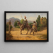 Don Quijote y Sancho Panza en una encrucijada - Wilhelm Marstrand — cuadro enmarcado en la pared