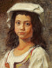 Una joven italiana con un tocado blanco - Wilhelm Marstrand — vista de la obra