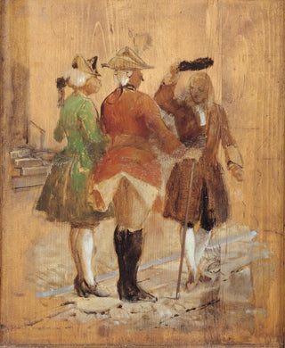 Wilhelm Marstrand - Holberg gr af vejen for Jacob von Thyboe og Jean de France.webp