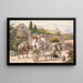 campesinos en camino a Roma - Wilhelm Marstrand — cuadro enmarcado en la pared