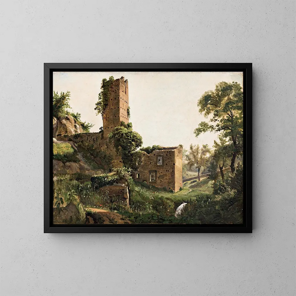 Paisaje con ruinas - Wilhelm Marstrand — cuadro enmarcado en la pared