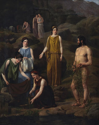 Wilhelm Marstrand - Nausikaa bringer den skibbrudne Odysseus klder.webp