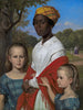 retrato de las dos hijas de Otto Marstrand y su niñera antillana Justina Antoine en los jardines de Frederiksberg cerca de Copenhague - Wilhelm Marstrand — vista de la obra
