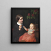Retrato de la mujer del artista con su hijo Poul en las rodillas - Wilhelm Marstrand — cuadro enmarcado en la pared