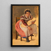 la mujer romana con un niño. Estudio para la fiesta de San Antonio en Roma - Wilhelm Marstrand — cuadro enmarcado en la pared