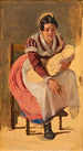 la mujer romana con un niño. Estudio para la fiesta de San Antonio en Roma - Wilhelm Marstrand — vista de la obra