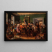Scene of an auction sale - Wilhelm Marstrand — framed artwork on a wall