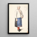 Young Swedish Peasant Girl Standing - Wilhelm Marstrand — framed artwork on a wall