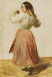 Estudio de una italiana bailando - Wilhelm Marstrand — vista de la obra