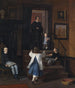 La mujer y los niños del artista en el taller de Charlottenborg - Wilhelm Marstrand — vista de la obra