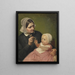 La mujer del artista y su hijo Poul - Wilhelm Marstrand — cuadro enmarcado en la pared