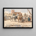 en el pozo exterior del pueblo - Wilhelm Marstrand — cuadro enmarcado en la pared