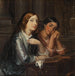 Mujeres venecianas en una iglesia, boceto para una pintura del mismo título, 1854 - Wilhelm Marstrand — vista de la obra