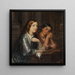 Mujeres venecianas en una iglesia, boceto para una pintura del mismo título, 1854 - Wilhelm Marstrand — cuadro enmarcado en la pared