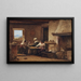 women working in a farm kitchen near Olevano, Italy - Wilhelm Marstrand — framed artwork on a wall
