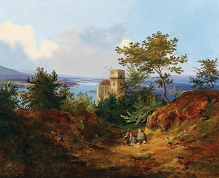 Wilhelm Steinfeld - A View of the Danube Valley with the Greifenstein Ruins.webp