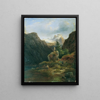Wilhelm Steinfeld - Vorderer Gosausee gegen Dachstein.webp