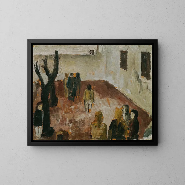 Estudio de patio escolar - Wilhelm Thöny — cuadro enmarcado en la pared