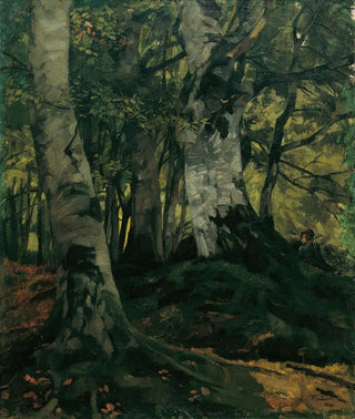 Wilhelm Trbner - Buchenwald mit Liebespaar.webp