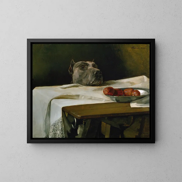 César en el Rubicón - Wilhelm Trübner — cuadro enmarcado en la pared