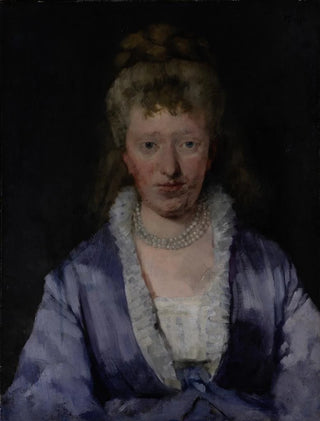 Wilhelm Trbner - Portrait of a Dame with a Violet Dress.webp
