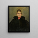 Retrato de una dama desconocida - Wilhelm Trübner — cuadro enmarcado en la pared