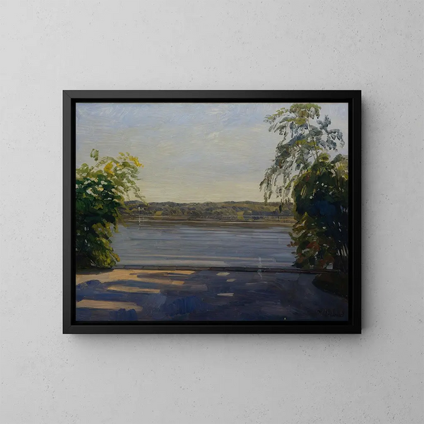 Lago de Starnberger - Wilhelm Trübner — cuadro enmarcado en la pared