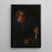 Estudiante Michaelis con rollo de papel - Wilhelm Trübner — cuadro enmarcado en la pared