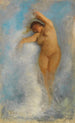 femenino en la espuma de una ola Océanide - Wilhelm Trübner — vista de la obra