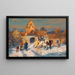 de diligencia en invierno - Wilhelm Velten — cuadro enmarcado en la pared