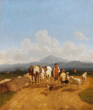 Wilhelm von Kobell - Bauer und Hirtenkinder in oberbayerischer Voralpenlandschaft.webp