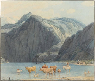 Wilhelm von Kobell - Knigsee with the Cliffs of St Bartholome.webp