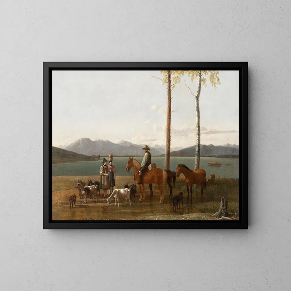Mañana en Tegernsee - Wilhelm von Kobell — cuadro enmarcado en la pared